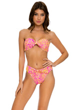 WILD SWEETHEART - Knot Bow Bandeau Top & High Leg Tie Front Bottom • Multicolor