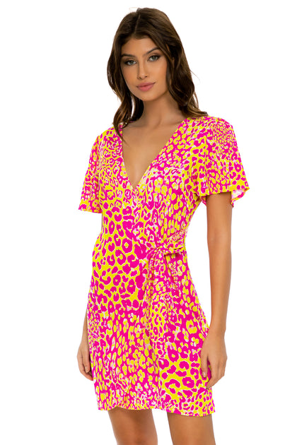 WILD SWEETHEART - Wrap Mini Dress • Multicolor