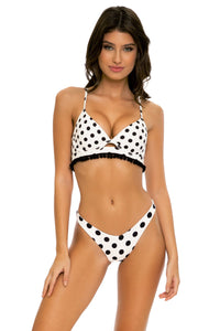 SPOTTED - Underwire Top & High Leg Bottom • Black White
