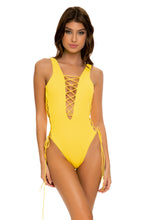 PLAYA VIBES - Open Side One Piece Bodysuit • Yellow