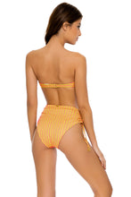 REBEL GLAM - Underwire Push Up Bandeau Top & High Waist Bottom • Disco Gold