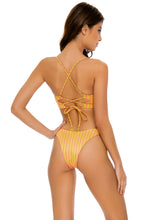 REBEL GLAM - Underwire Top & High Leg Bottom • Disco Gold