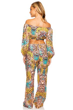DIOSA SALVAJE - Crop Top & Flare Bottom Pants • Multicolor
