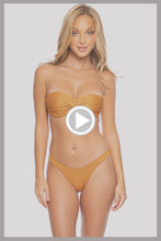 LULI DIVA - Underwire Push Up Bandeau Top & High Leg Brazilian Bottom • Bronze