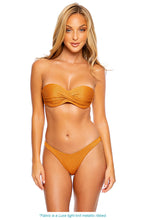 LULI DIVA - Underwire Push Up Bandeau Top & High Leg Brazilian Bottom • Bronze