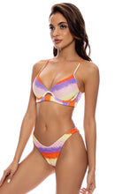 MIAMI SUNSETS - Underwire Top & High Leg Brazilian Bottom • Multicolor