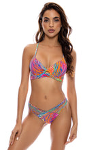 WILD WATERS - Underwire Top & Strappy Ruched Back Bottom • Multicolor