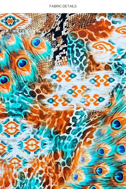 UNTAMED - Front Twist Bralette Halter Top & Front Twist Full Bottom • Multicolor