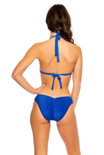 STARDUST - Triangle Halter Top & Seamless Full Ruched Back Bottom • Royal Blue
