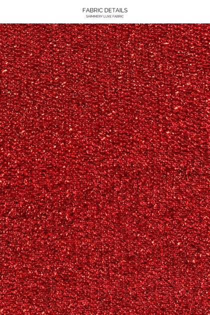 STARDUST - Triangle Halter Top & Seamless Full Ruched Back Bottom • Red