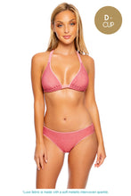 STARDUST - Triangle Halter Top & Seamless Full Ruched Back Bottom • Rose Pink