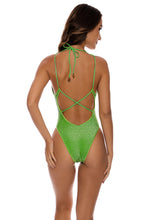 STARDUST   Stitch V neck One Piece Bodysuit • Lime