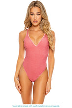 STARDUST - V Neck One Piece Bodysuit • Rose Pink