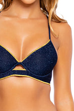 STARDUST - Underwire Top & High Leg Brazilian Bottom • Midnight Blue