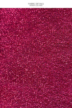 STARDUST - Stitch Triangle Top & Stitch Wavy Back Ruched Brazilian Bottom • Magenta