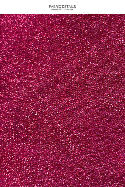 STARDUST - Stitch Triangle Top & Stitch Wavy Back Ruched Brazilian Bottom • Magenta