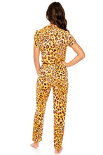 LULI WILD - Notch Collar Button Up Jumpsuit • Multicolor