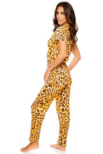 LULI WILD - Notch Collar Button Up Jumpsuit • Multicolor