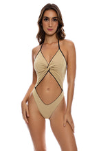 TWISTED BEAUTY - Front Twist Cut Out Monokini • Black