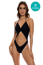 TWISTED BEAUTY - Front Twist Cut Out Monokini • Black