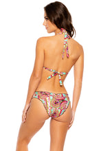 MIAMI BOUND - Triangle Halter Top & Seamless Full Ruched Back Bottom • Multicolor