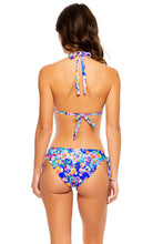 WATER BLOSSOMS - Triangle Halter Top & Drawstring Side Full Bottom • Multicolor