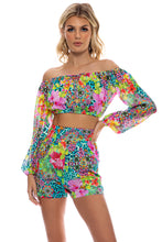 LULI ISLAND - Crop Top & Shorts • Multicolor