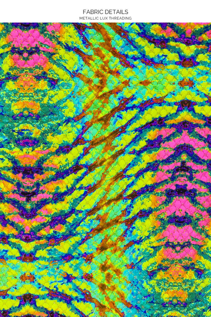 OASIS BABE - Triangle Halter Top & Seamless Full Ruched Back Bottom • Multi Green