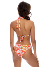 LOVE ME WILD - Triangle Halter Top & Seamless Full Ruched Back Bottom • Multicolor