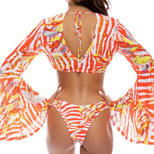 LOVE ME WILD - Bell Sleeve Crop Top