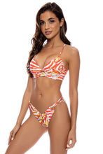 LOVE ME WILD - Underwire Top & Zig Zag Cut Out High Leg Brazilian Bottom • Multicolor