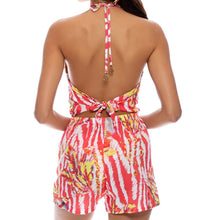 LOVE ME WILD - Front Twist Halter Short Romper