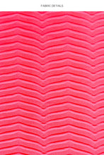 HOT TROPICS - Triangle Top & Seamless Wavy Ruched Back Tie Side Bottom • Electric Coral