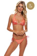 BABES JUST WANT SUN - Triangle Halter Top & Seamless Full Tie Side Bottom • Amber