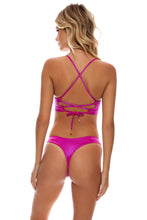 BABES JUST WANT SUN - Underwire Top & Tab Side High Leg Thong Bottom • Ruby