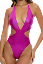 BABES JUST WANT SUN - Deep V Monokini • Ruby