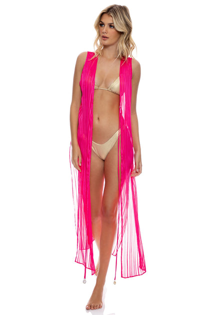 RUN THE SHOW - Open Slit Tunic • Fuchsia