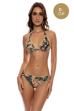 LULI GYPSY - Triangle Halter Top & Seamless Full Ruched Back Bottom • Multicolor