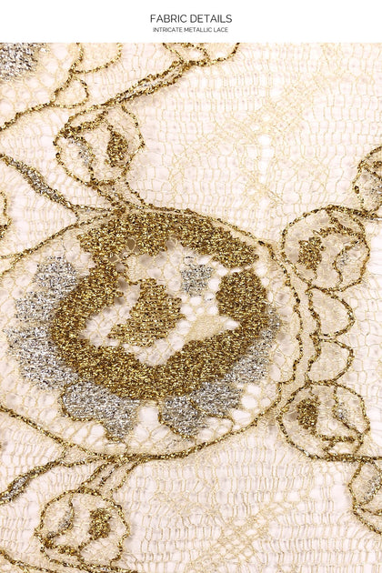 LULI LUX - Underwire Top & Banded High Leg Bottom • Gold