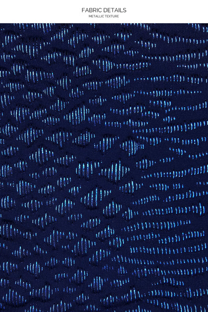 WILD LUX - Triangle Halter Top & Seamless Full Ruched Back Bottom • Midnight Blue