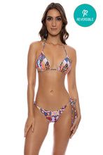 MARACUYA KISSES - Triangle Top & Wavy Ruched Back Tie Side Bottom • Multicolor