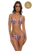 MARACUYA KISSES - Triangle Halter Top & Seamless Full Ruched Back Bottom • Multicolor