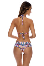 MARACUYA KISSES - Triangle Halter Top & Boy Short Bottom • Multicolor