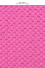 BEACH FUZZ - Triangle Top & Seamless Wavy Ruched Back Tie Side Bottom • Bubble Gum