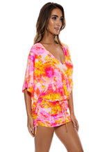 RETRO DREAM - Cabana V Neck Dress • Multi Pink