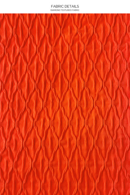 DIAMOND GIRL - Scoop Neck Cut Out Top & Seamless Cut Out Brazilian Tie Side Bottom • Haute Red