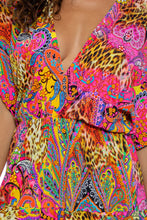 SHORE THING - Playera V Neck Ruffle Dress • Multicolor