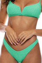 STARLIGHT - V Splice Bralette & High Leg Brazilian Bottom • Mint