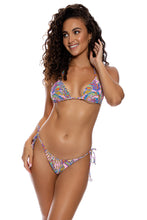 PINKIN' ABOUT YOU - Triangle Top & Seamless Wavy Ruched Back Tie Side Bottom • Multicolor
