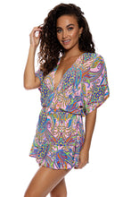 PINKIN' ABOUT YOU - Playera V Neck Ruffle Dress • Multicolor